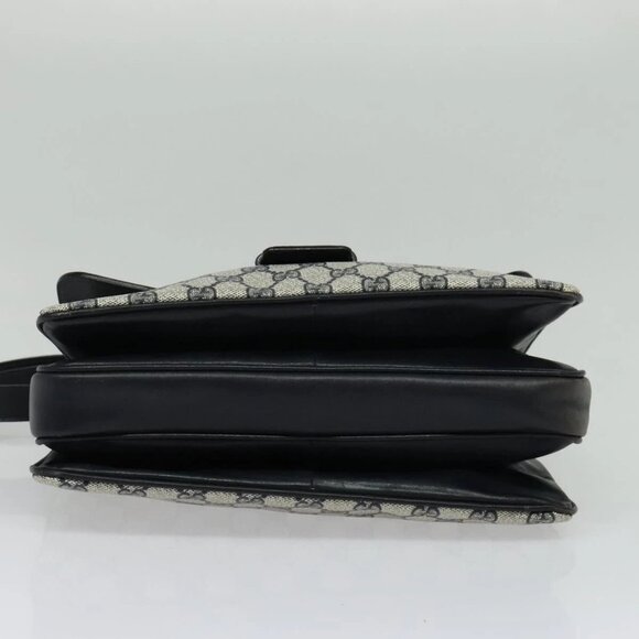 GUCCI GG Supreme Shoulder Bag PVC Navy Gold Auth ep10820 - Picture 7 of 16